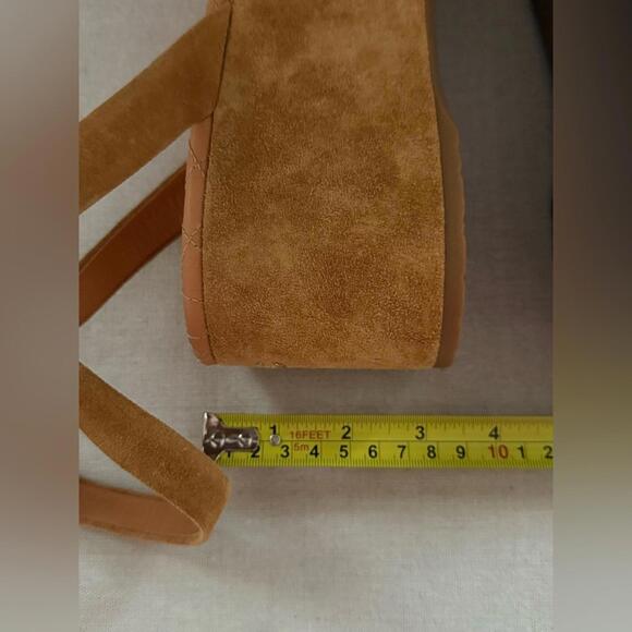 Chanel Brown Suede Platform Wedge Sandals 40 - Picture 5 of 9